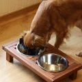 Stelaż plus Miski dla psa 2x1,8l. Jasny
