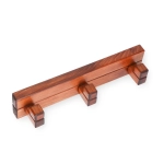 Drewniany wieszak łazienkowy potrójny. 