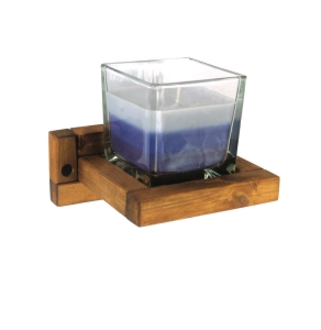 Drewniana półeczka na świece. 