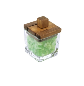 Pojemnik drewniano-szklany, mały, 100ml. 