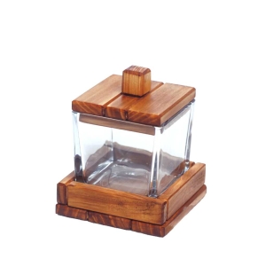 Organizer drewniano-szklany , średni, 250ml.