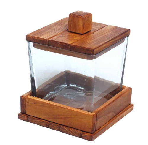 Organizer drewniano-szklana bardzo duża 900ml